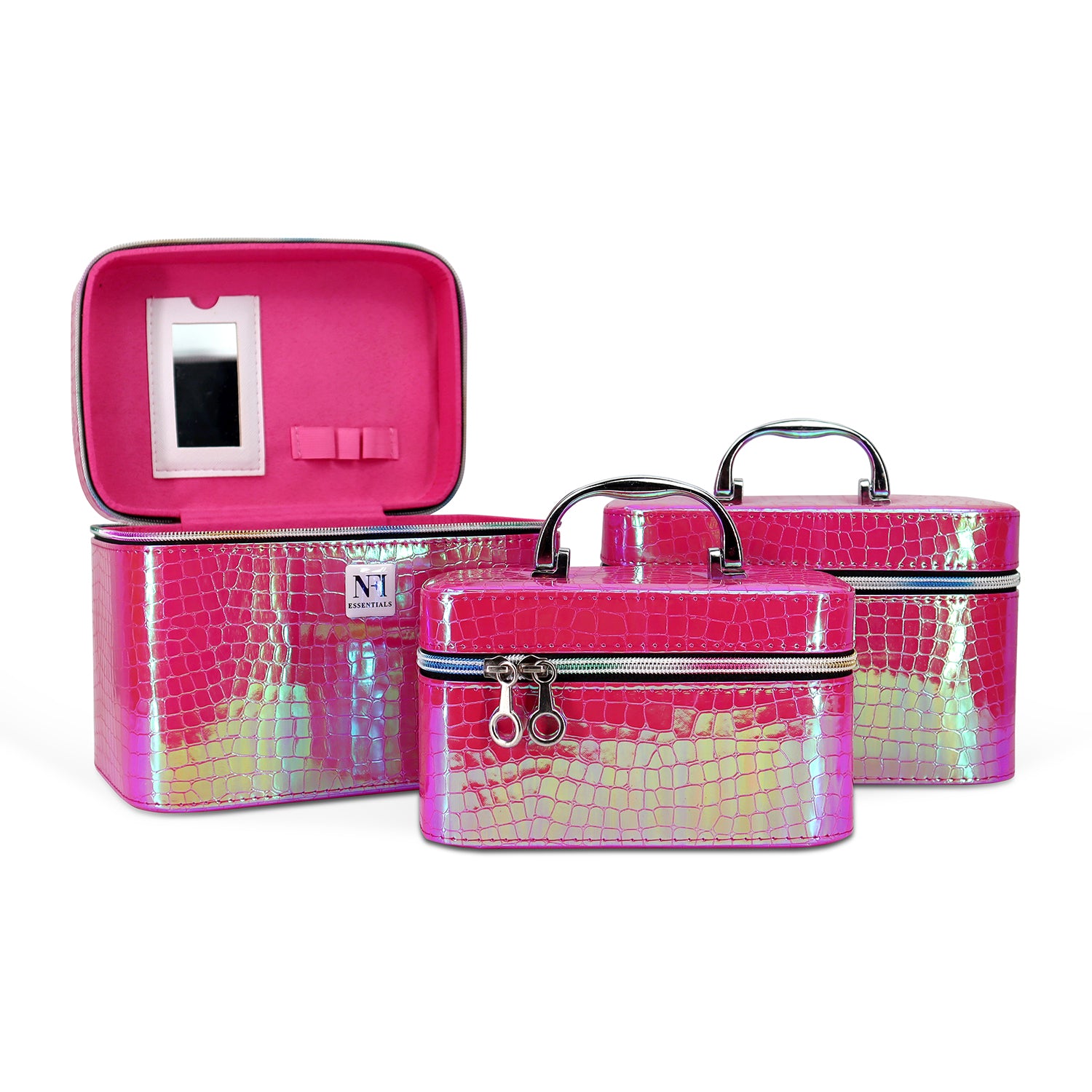 NFI Essentials Pouch : Buy Nfi Essentials Cosmetic Box Makeup Bag Vanity  Kit Travel Organiser Big Box Aluminium (One Size) Online