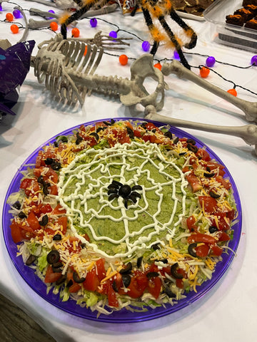 7 layer dip spider web