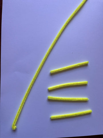 Pipe cleaner cut into 4 pieces