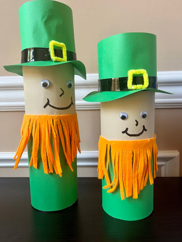 Leprechaun craft made from Pringles can