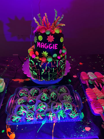 Glow Party Birthday Cake