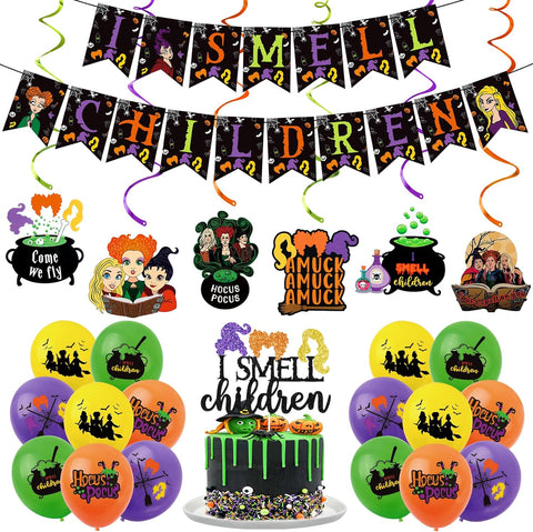 Hocus Pocus Party Decorations I smell children banner