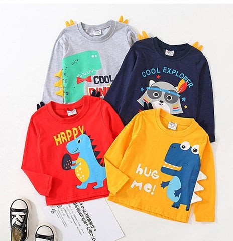 Autumn Winter kids clothes, long sleeve t-shirt for children