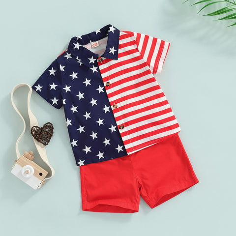 independence day USA 2 pcs boy clothing set