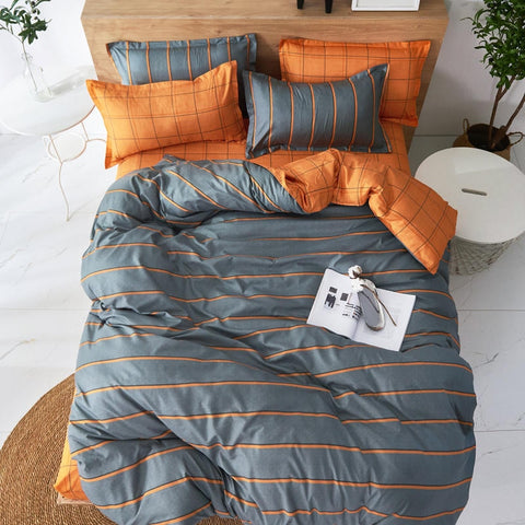 orange & Grey bedding set for kids