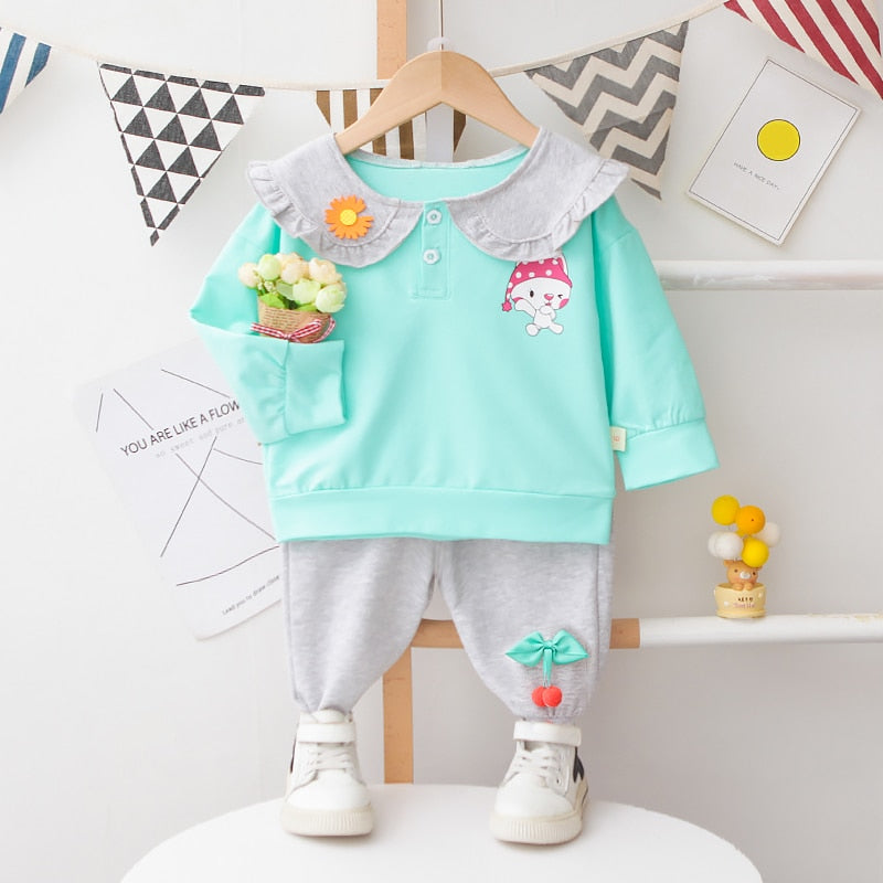 mother kids Fashion Kid Clothing 2023Autumn New Two-piece Baby girl clothes  Kid Clothes Girl boy Pullover Groups of Pant ملابس - AliExpress