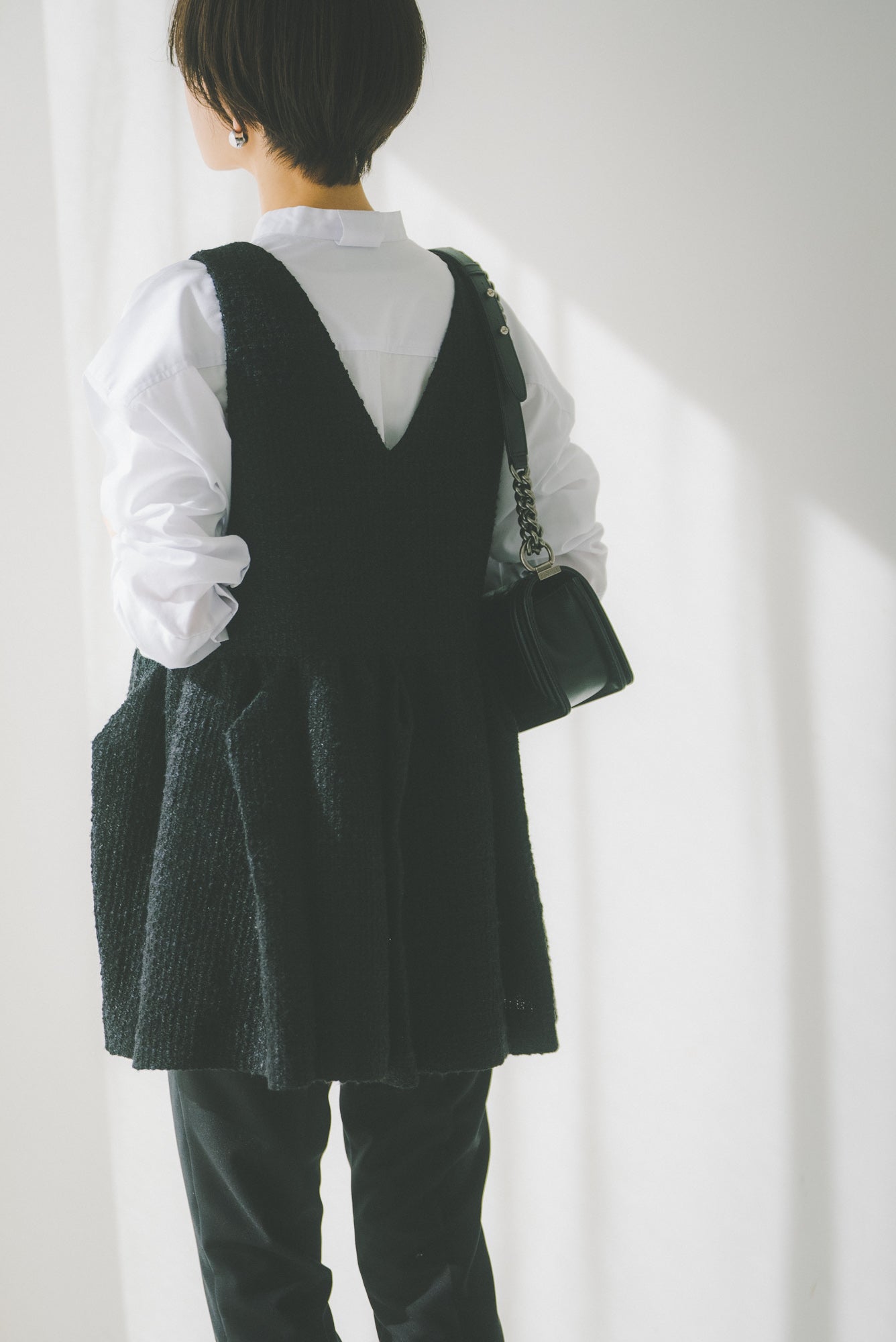 TWEED PEPLUM VEST