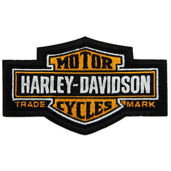 Bar & Shield Silver Patch Embroidered official Harley patch