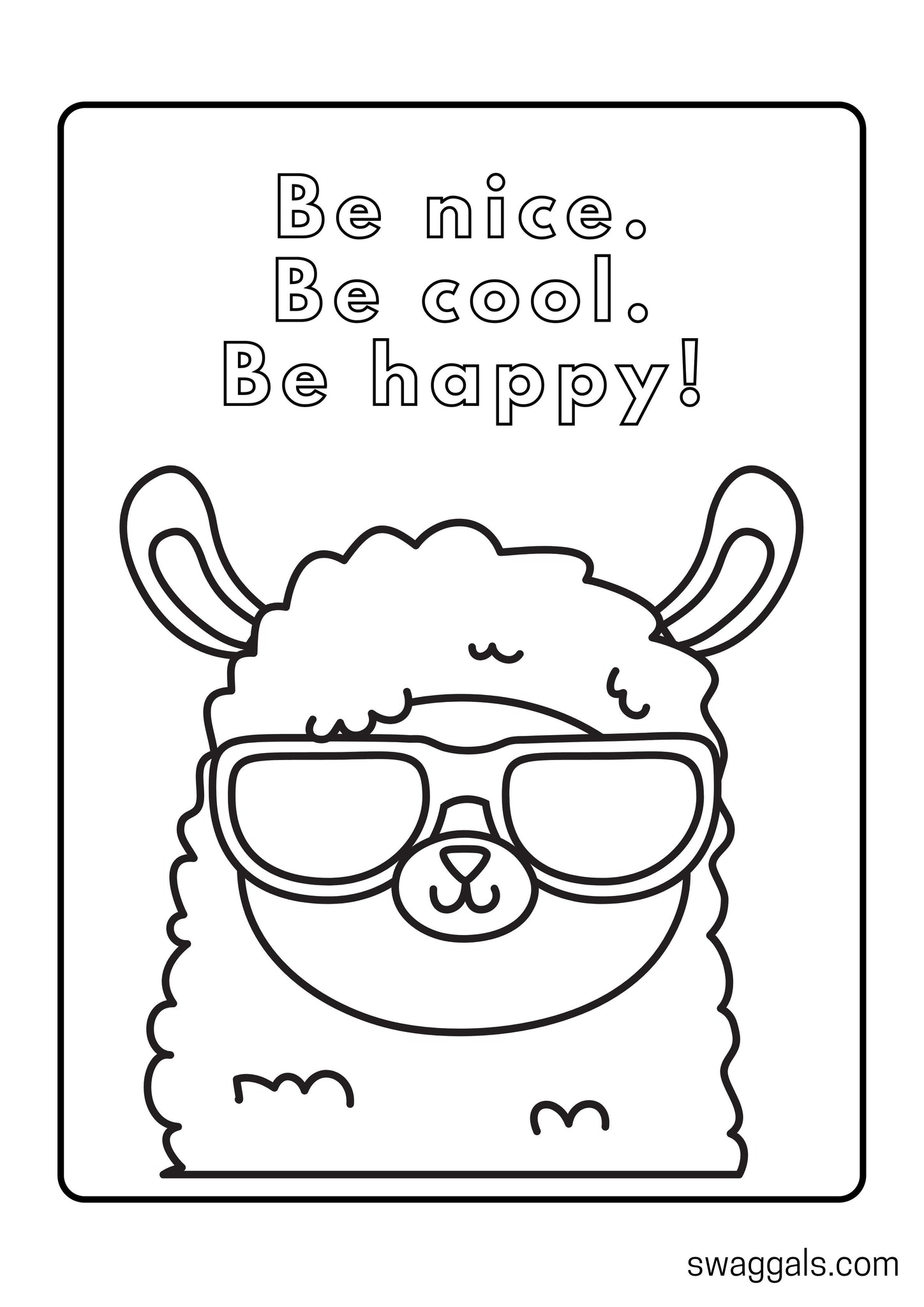 llama coloring pages images