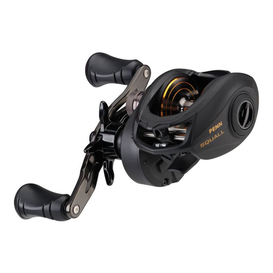 Penn SQL50LW Squall Levelwind Saltwater Fish Trolling Fishing Reel, Black &  Gold