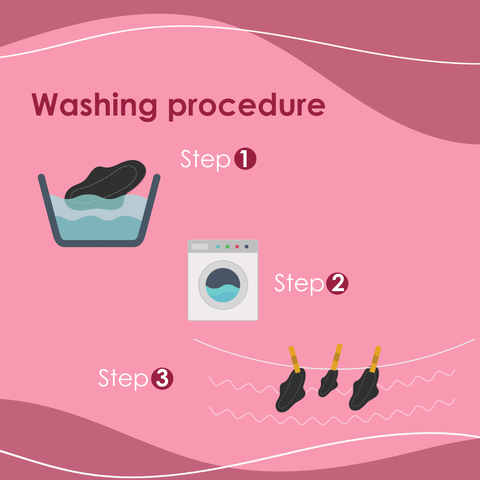 reusable pads washing procedure