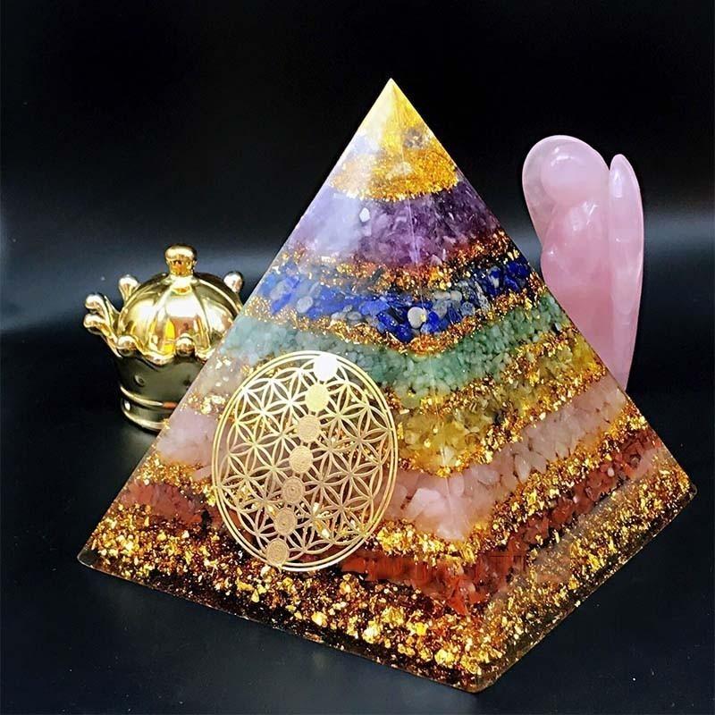 7 chakra orgone pyramid - for healing