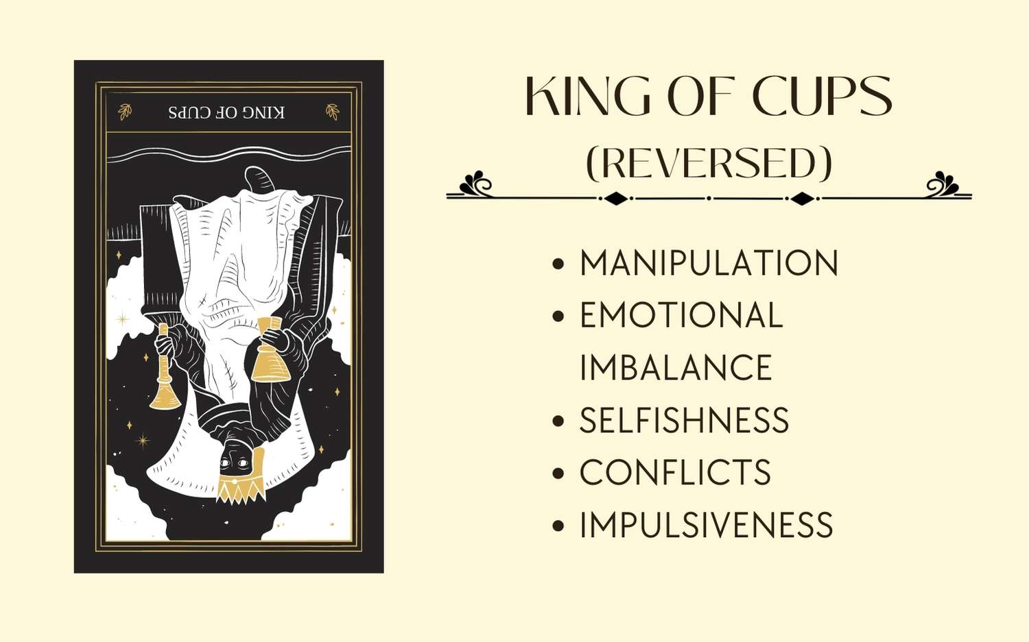King of Cups Reversed Keywords