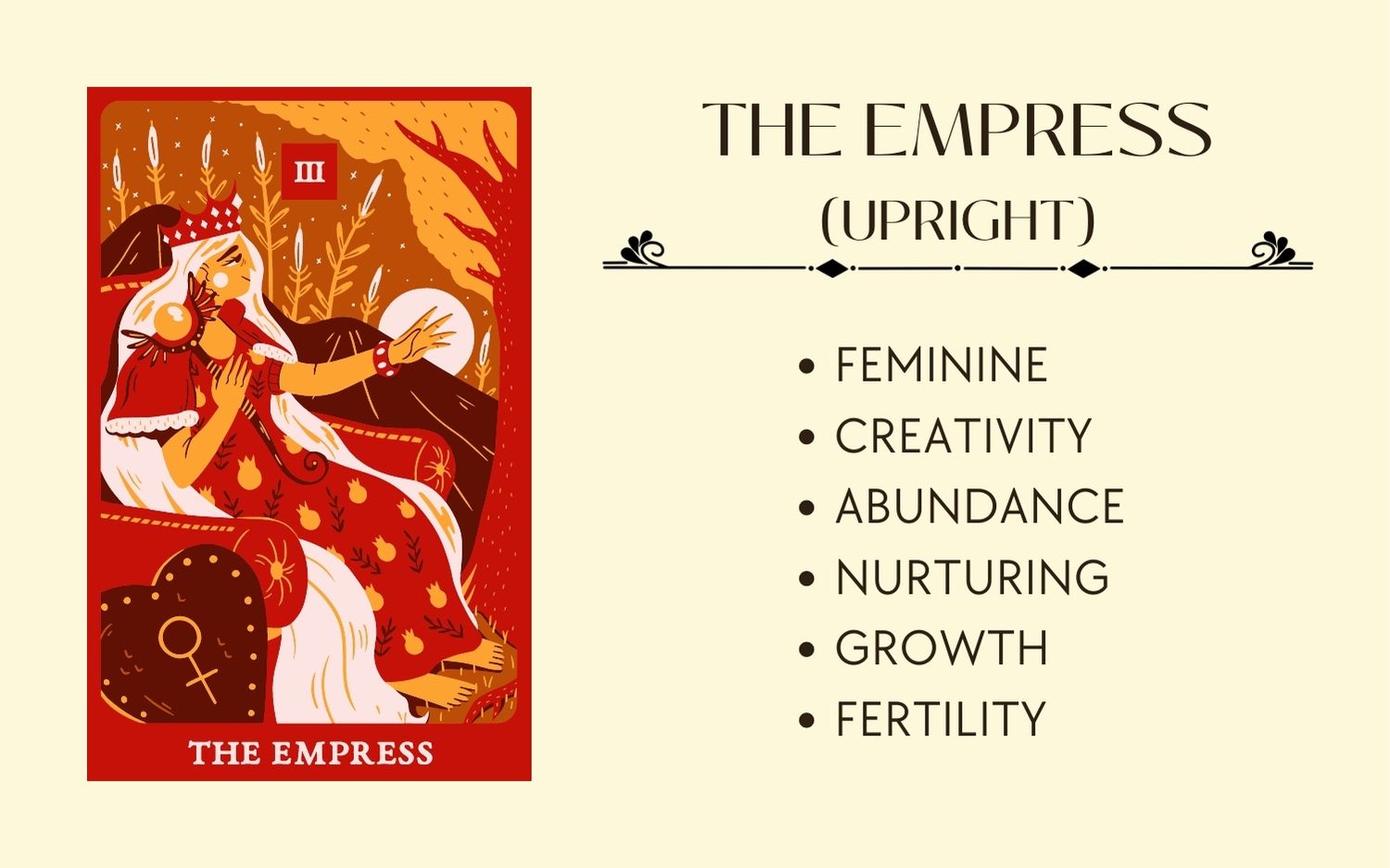 The Empress Upright Keywords