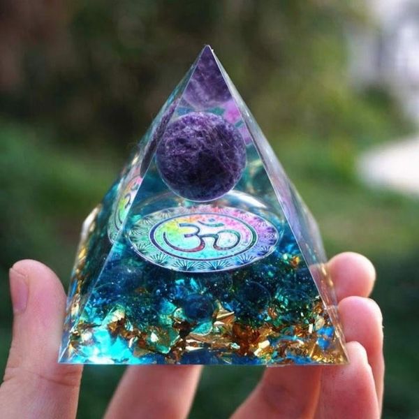 amethyst orgonite pyramid