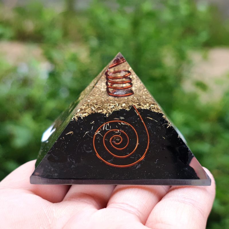 black tourmaline orgone pyramid - for EMF protection