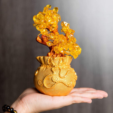 Citrine Money Tree - Regalo Feng Shui per la casa o l'ufficio