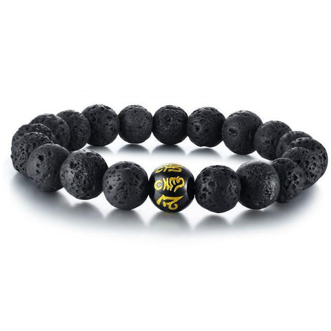 grounding lava stone bracelet - spiritual gifts for men