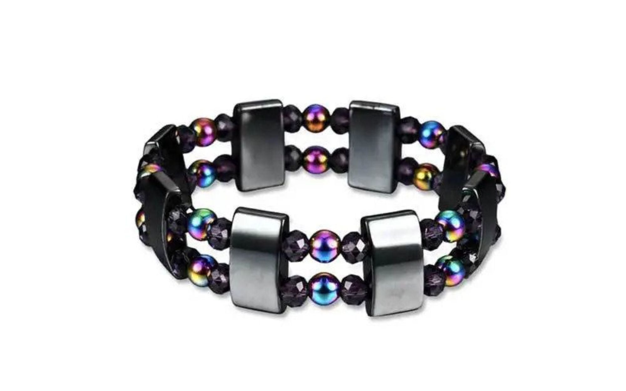 Rainbow Multicolor Hematite Bracelet,8mm Beads,rainbow Color Bracelet,hematite  Bracelet,men,women,healthy,healing,protection,yoga,gift - Etsy