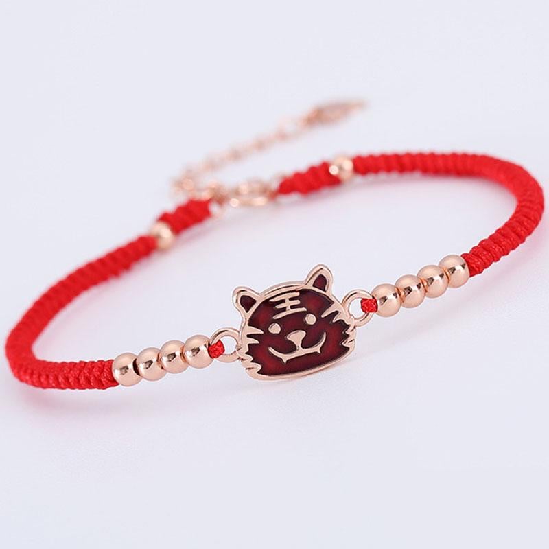 Red String Chinese Zodiac Bracelet - Tiger