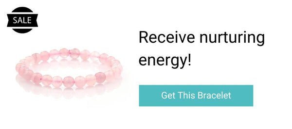 rose quartz bracelet - upright king of cups spiritual jewelry