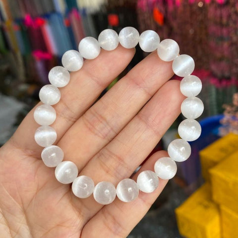 selenite bracelet - crystal bracelet