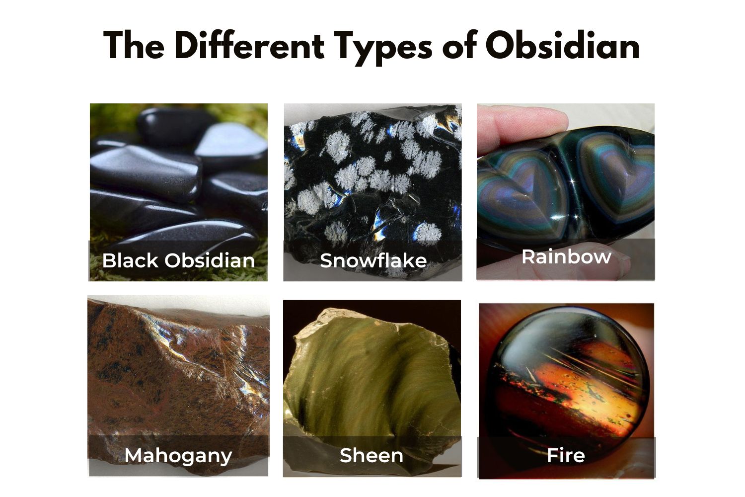 diferentes tipos de obsidiana