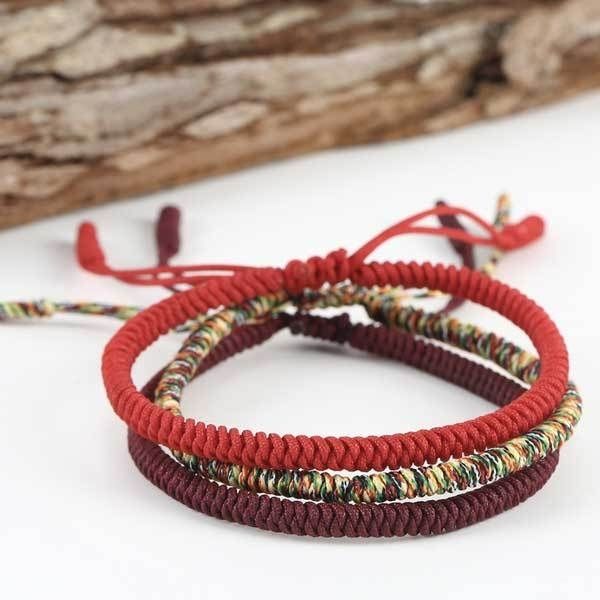 tibetan buddhist knot lucky rope bracelet