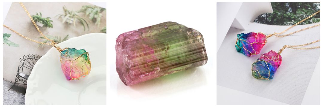 crystals for love - pink tourmaline