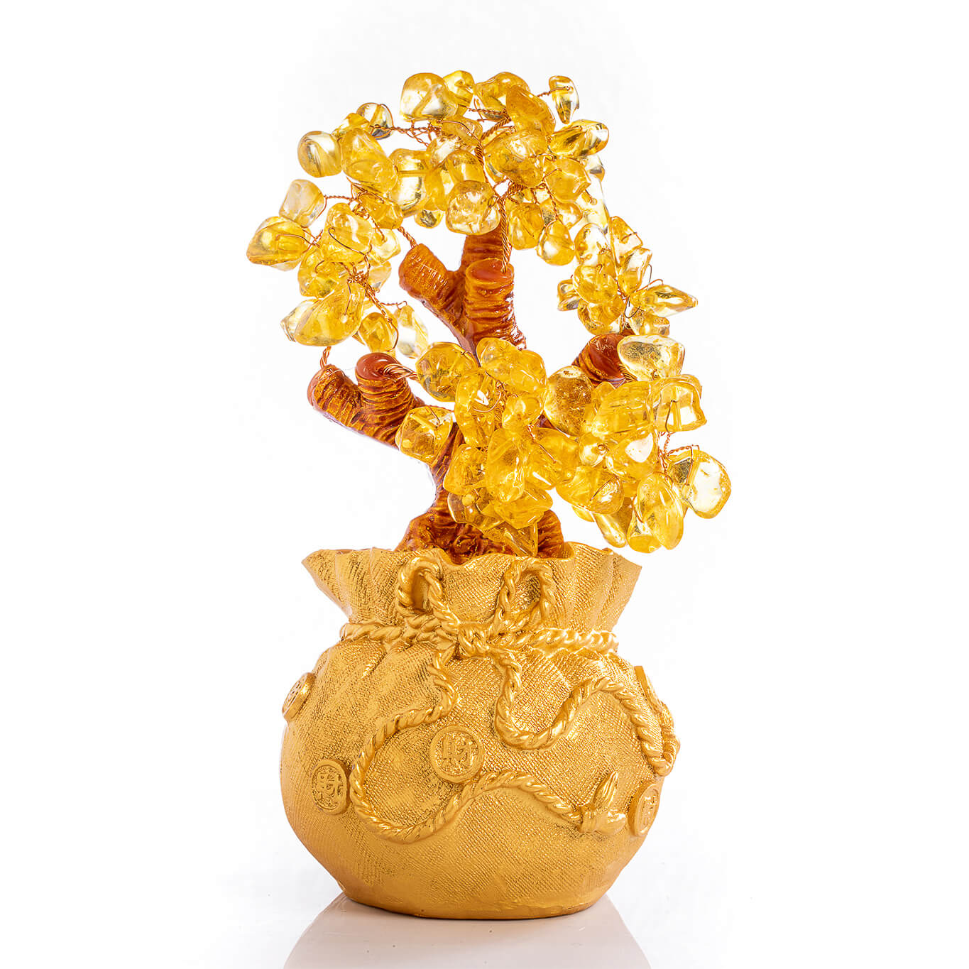 Citrine Money Tree for Prosperity - Feng Shui Gemstone Ornament