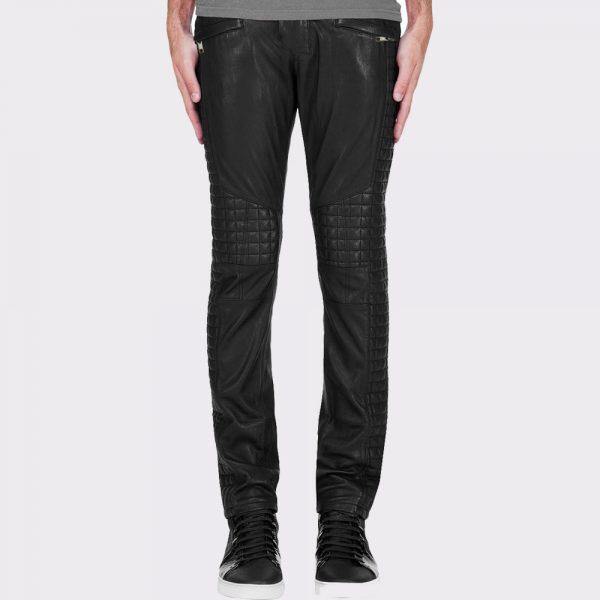 DIAMOND TAILORED SKIN FIT LEATHER PANT