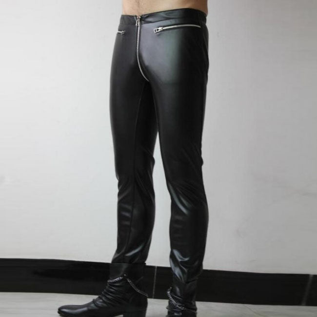 Mens Fashion Leather Pants | Buy Low Rise Leather Pants