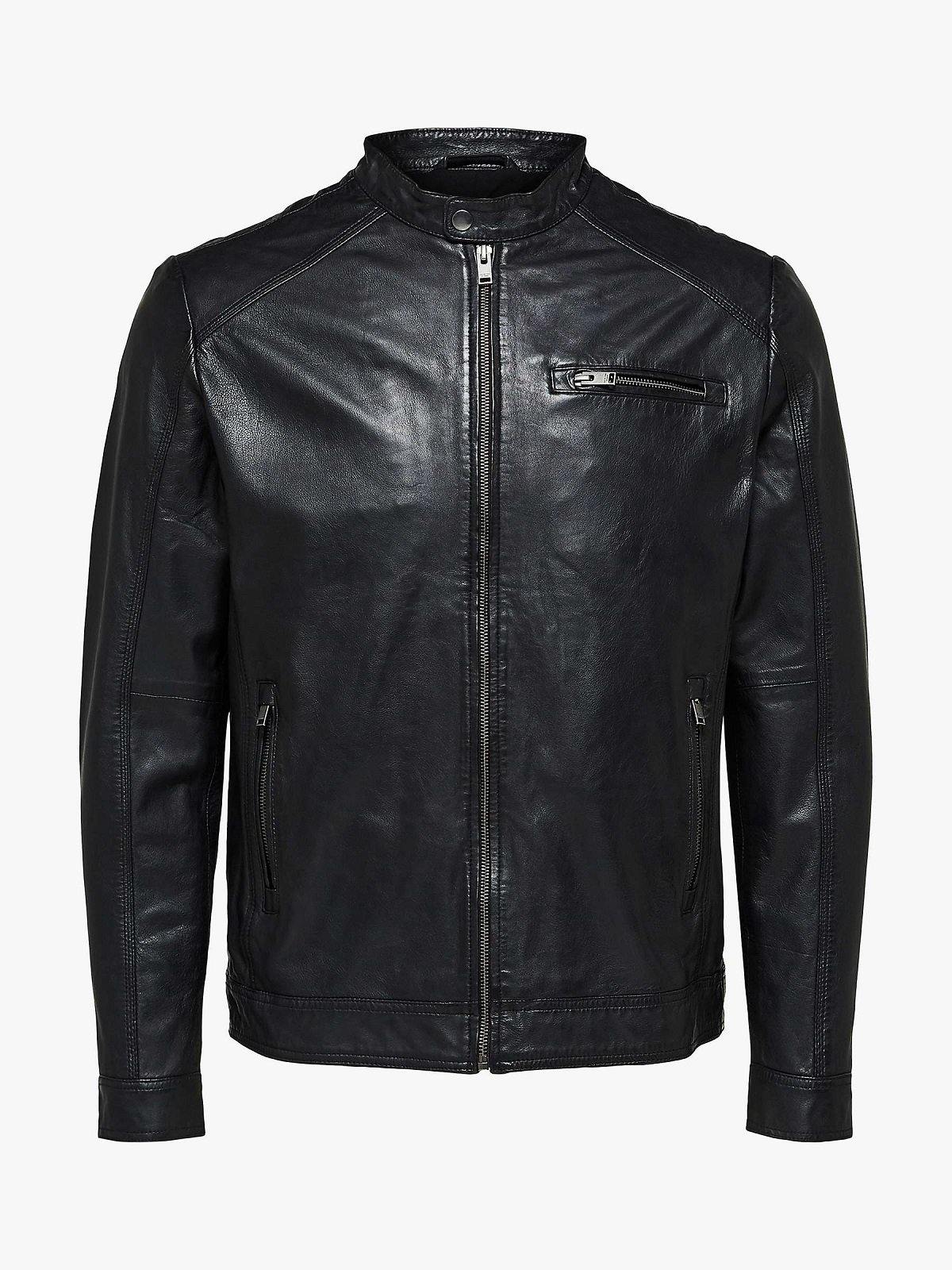 Classic Biker Jacket For Men | Black Leather Jacket Mens | Men Jacket