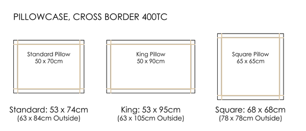 ピローケースのデザイン／ラテ・クロスボーダー400TC | Beaumont & Brown Japan