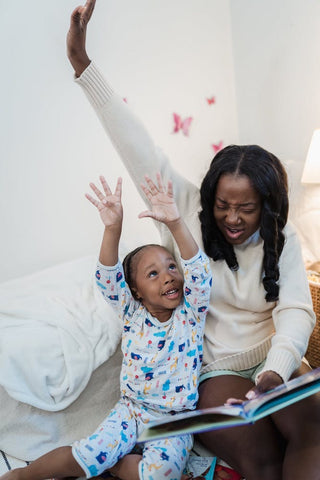 Mother and daughter at storytime