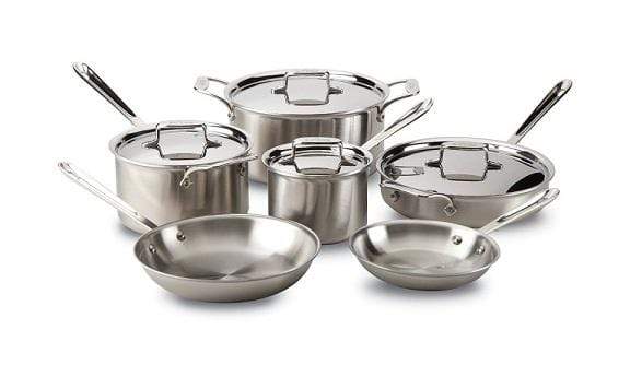 All-Clad D3 Stainless Steel 10 Piece Cookware Set — KitchenKapers