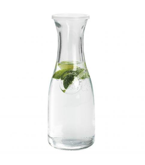 Luminarc 57.5 oz. Clear Quadro Pitcher with White Lid & Infuser Tube 