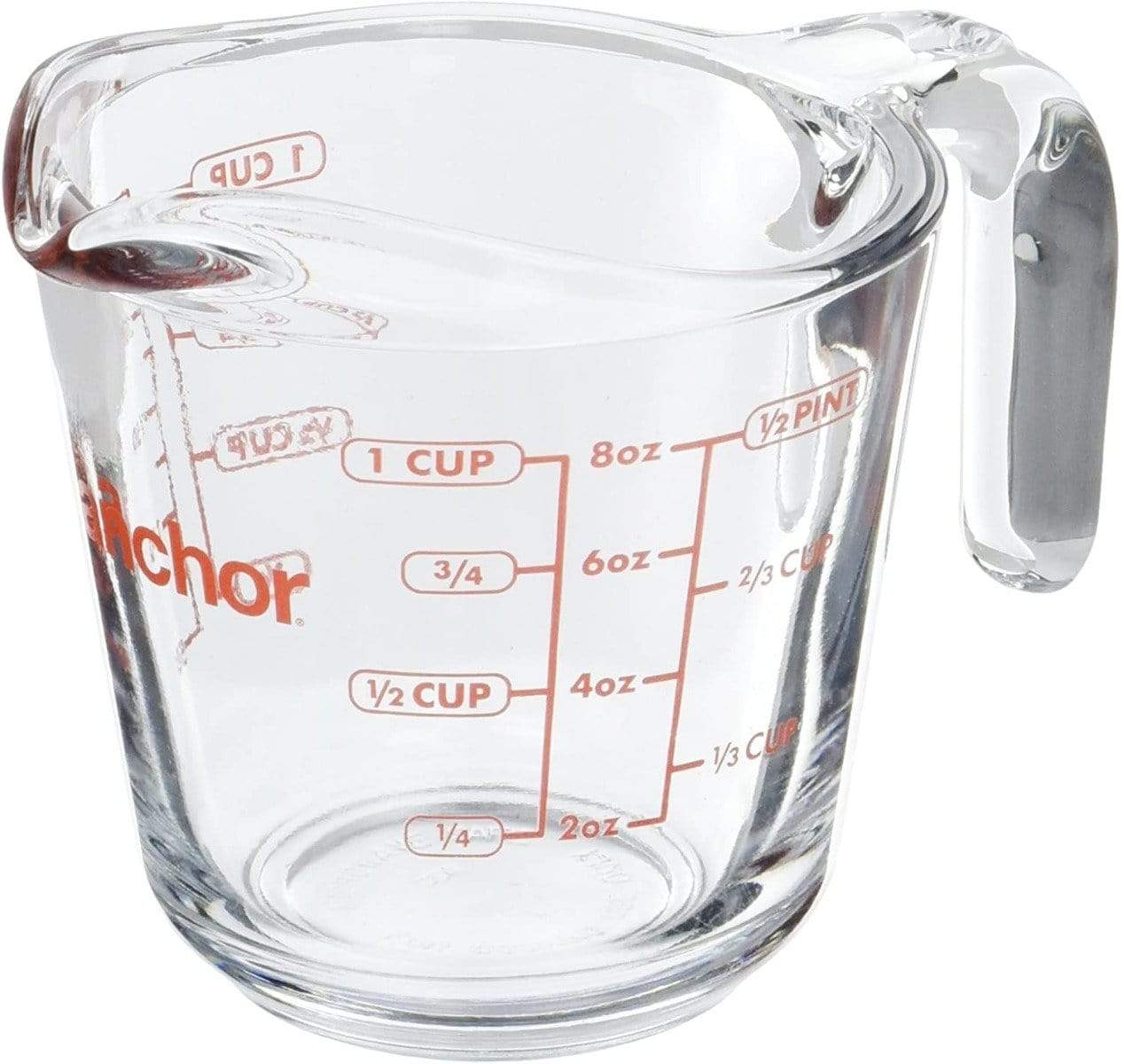 Anchor Hocking 55177AHG17 16 oz. Clear Glass Measuring Cup