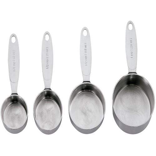 Progressive Stacking Measuring Cups 1/4 Cup, 1/3 Cup, 1/2 Cup, 1 Cup by /  Heavy Gauge Stainless Steel Measuring Cups 