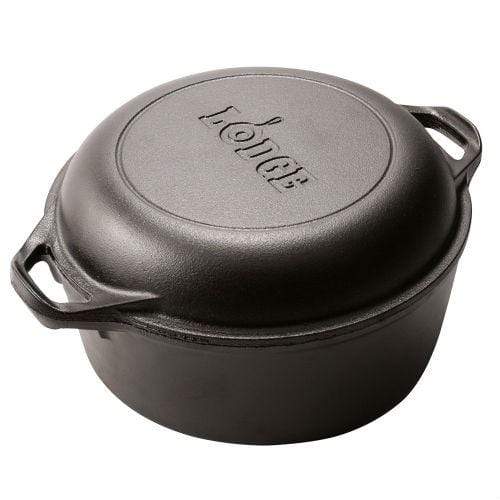 Great Lakes Outdoors  Lodge Lodge L10DO3 7 Qt. Pre-Seasoned Cast Iron  Dutch Oven with Spiral Bail Handle