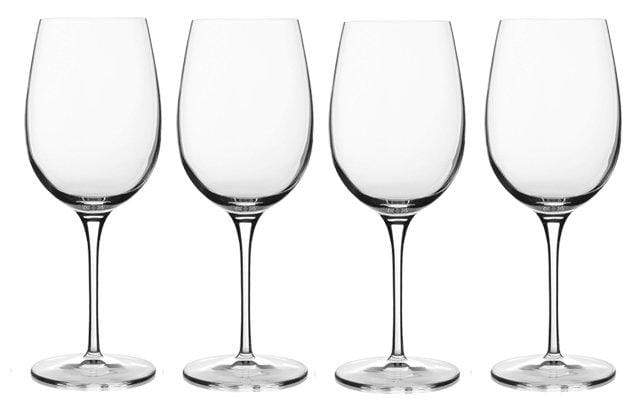 Cresendo Burgundy Stemmed Wine Glasses - Italian Made (Set of 4)