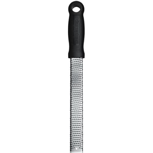 Microplane 10 3/4 x 3 3/8 Black Fine Grater with Grip 444002