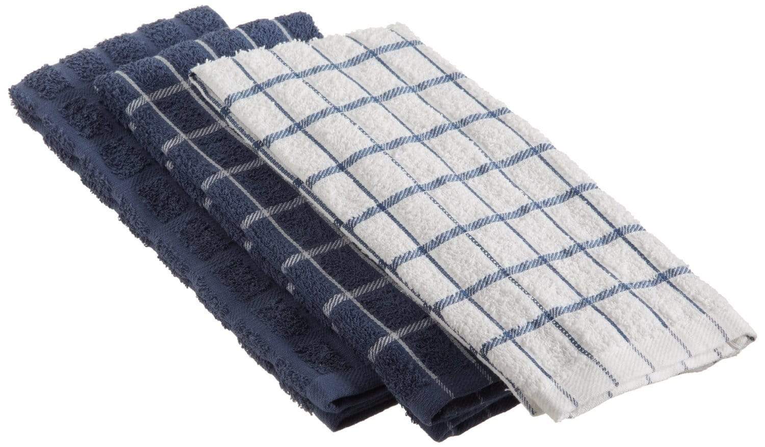 RITZ Royale Federal Blue Checkered Cotton Kitchen Towel (Set of 2) 013124 -  The Home Depot