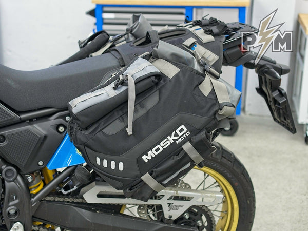 Perun moto Yamaha Tenere Top luggage rack and Side carriers and Tie-down brackets with Mosko moto Reckless 80 bags - 1.1