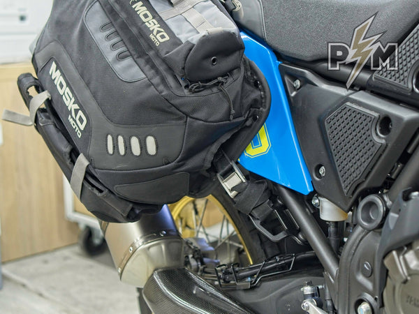 Perun moto Yamaha Tenere Top luggage rack and Side carriers and Tie-down brackets with Mosko moto Reckless 80 bags - 7