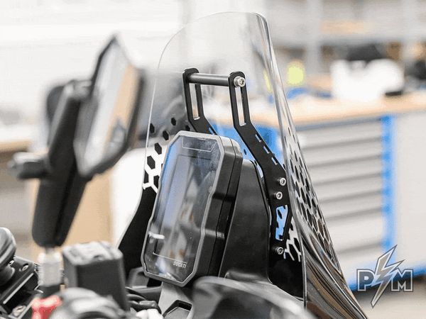 Perun moto Ducati DesertX GPS mount and Garmin ZumoXT - 2
