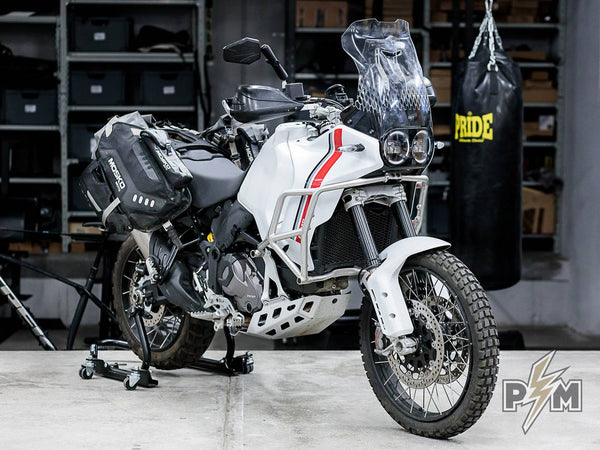 Perun moto Ducati DesertX Top Luggage rack + Side carriers + Mosko moto Reckless 80 - 5