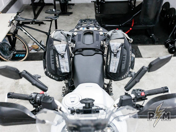 Perun moto Ducati DesertX Top Luggage rack + Side carriers + Mosko moto Reckless 80 - 12