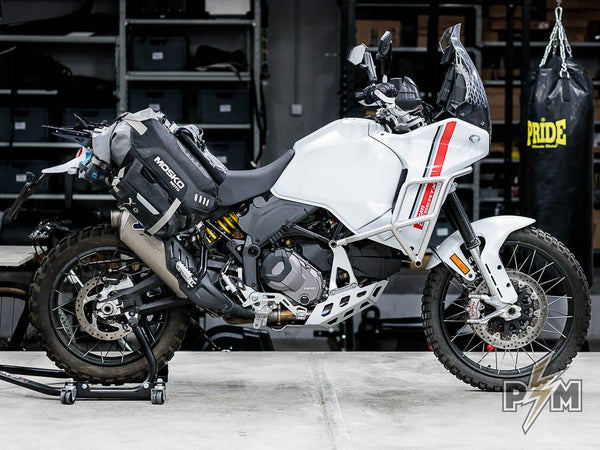 Perun moto Ducati DesertX Top Luggage rack + Side carriers + Mosko moto Reckless 80 - 15