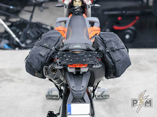 Perun moto KTM 690 luggage rack, Extension plate and Heel guards Kriega OS-base OS-18 - 3